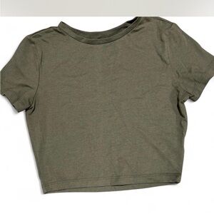 Olive Green Women's Crop Top